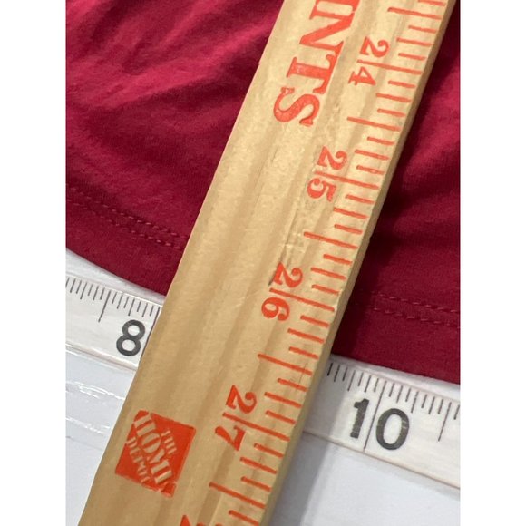 John Paul Richard Lace Trim Peasant Top Womens M Pomegranate Rayon Blend NEW - Picture 5 of 9